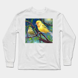 canary watercolor Long Sleeve T-Shirt